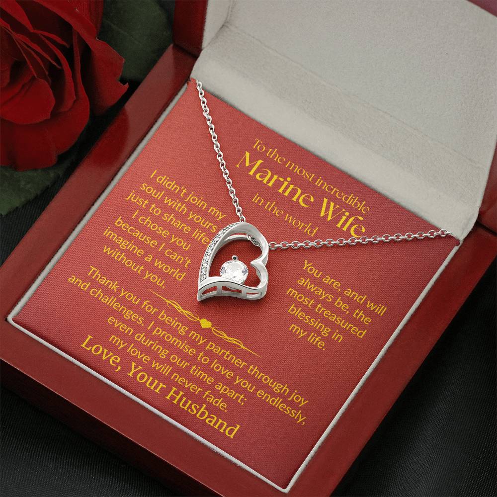 Marine Wife - "Love Never Fade" Forever Love Necklace