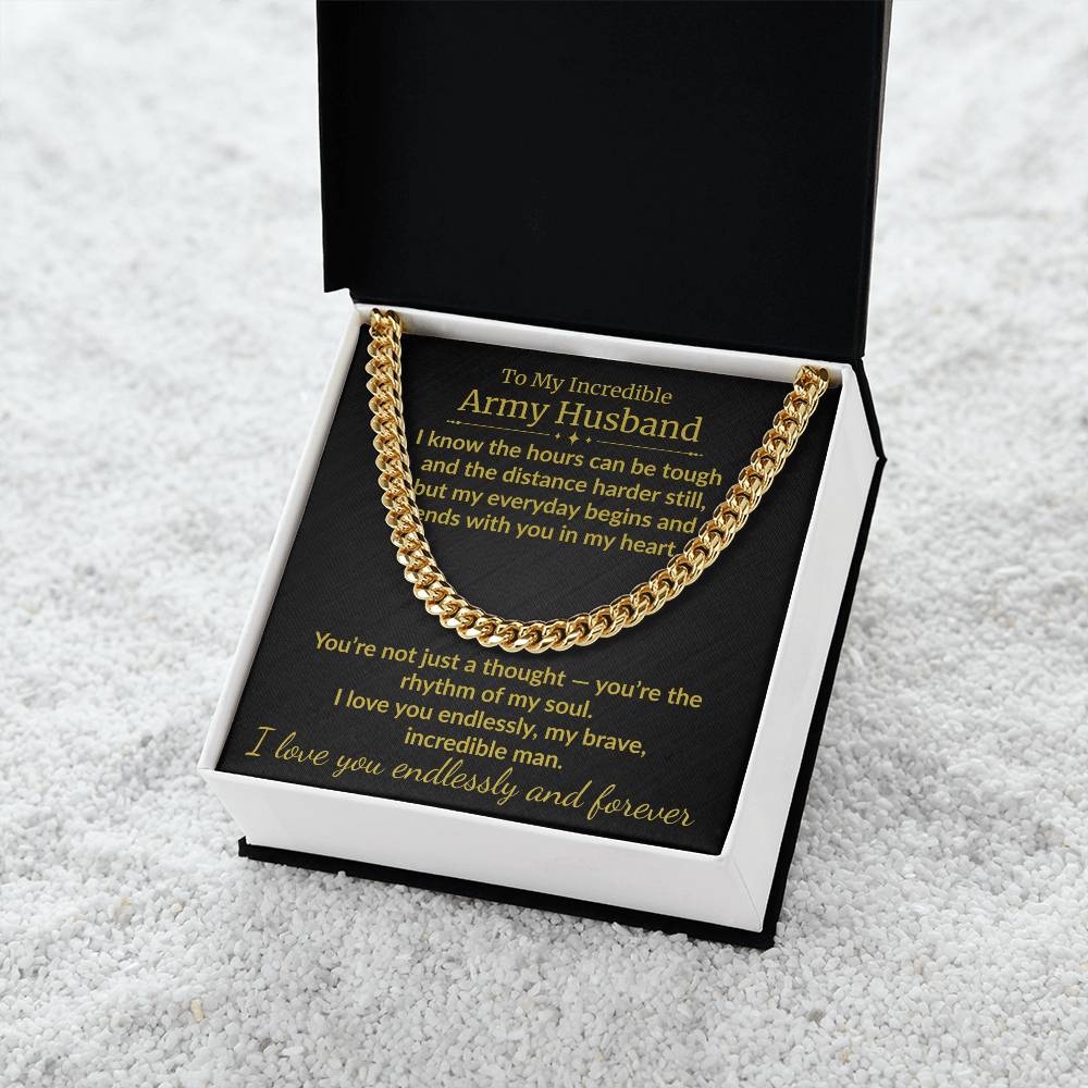 Army Husband - "My Incredible Man" Cuban Link Chain