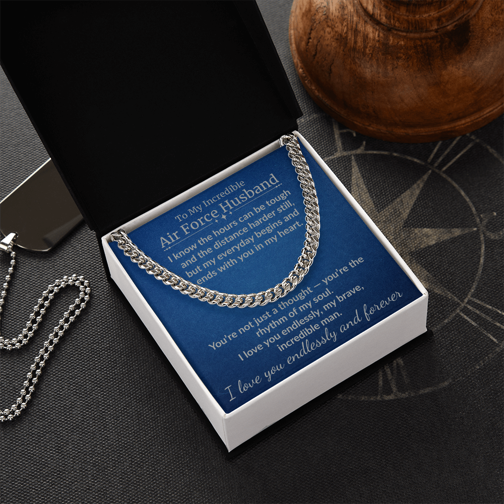 Air Force Husband - 'My Incredible Man" Cuban Link Chain