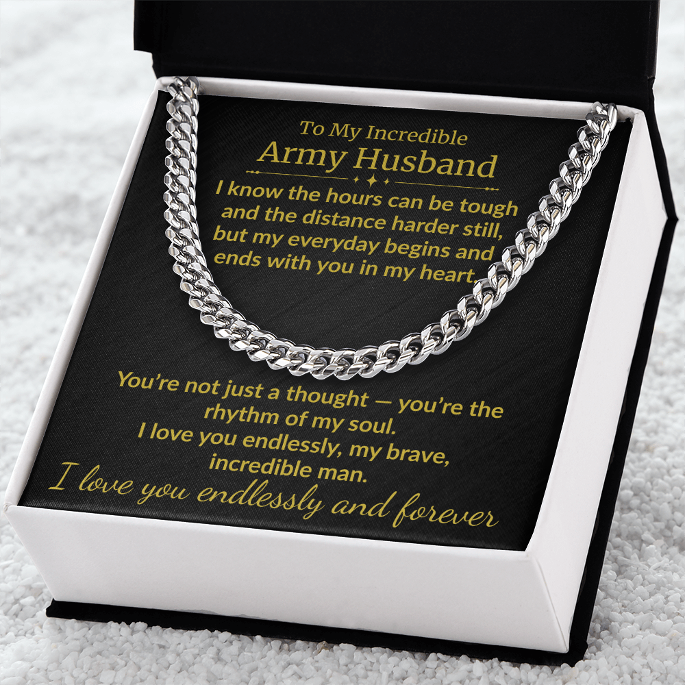 Army Husband - "My Incredible Man" Cuban Link Chain