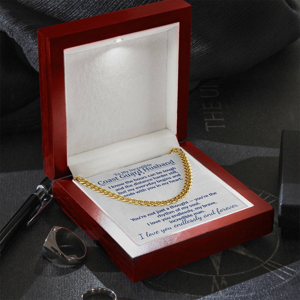 Coast Guard Husband - "My Incredible Man" Cuban Link Chain