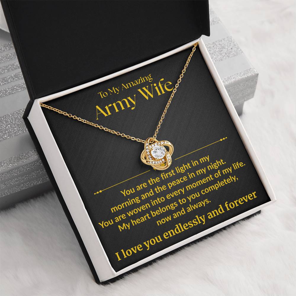 Army Wife - "First Light" Love Knot Necklace