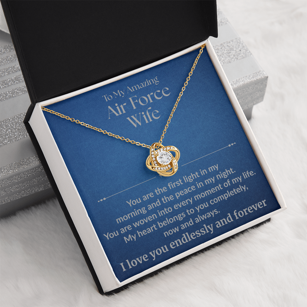 Air Force Wife - "First Light" Love Knot Necklace