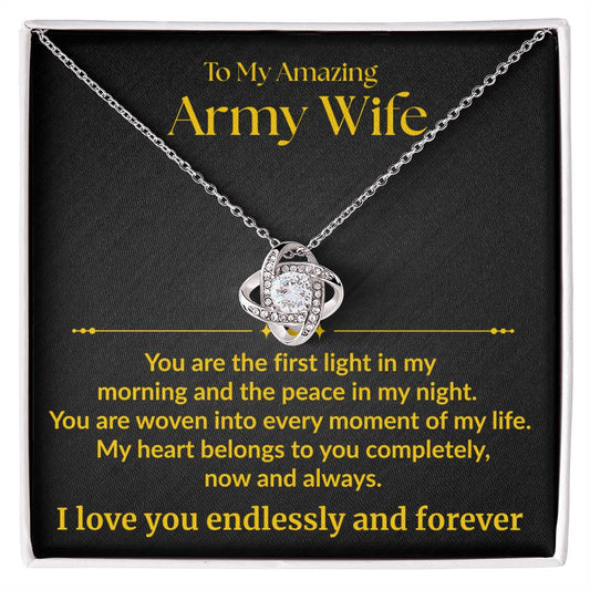 Army Wife - "First Light" Love Knot Necklace