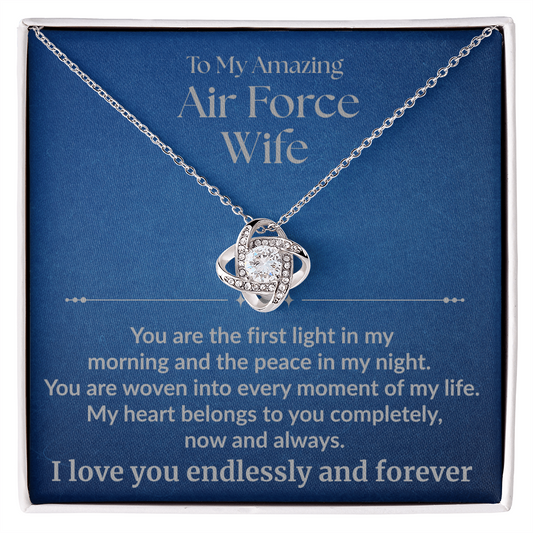 Air Force Wife - "First Light" Love Knot Necklace