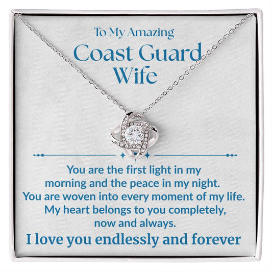 Coast Guard Wife - "First Light" Love Knot Necklace