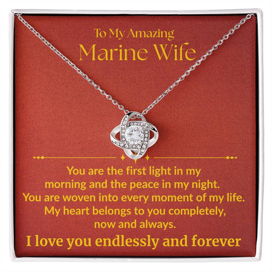 Marine Wife - "First Light" Love knot Necklace