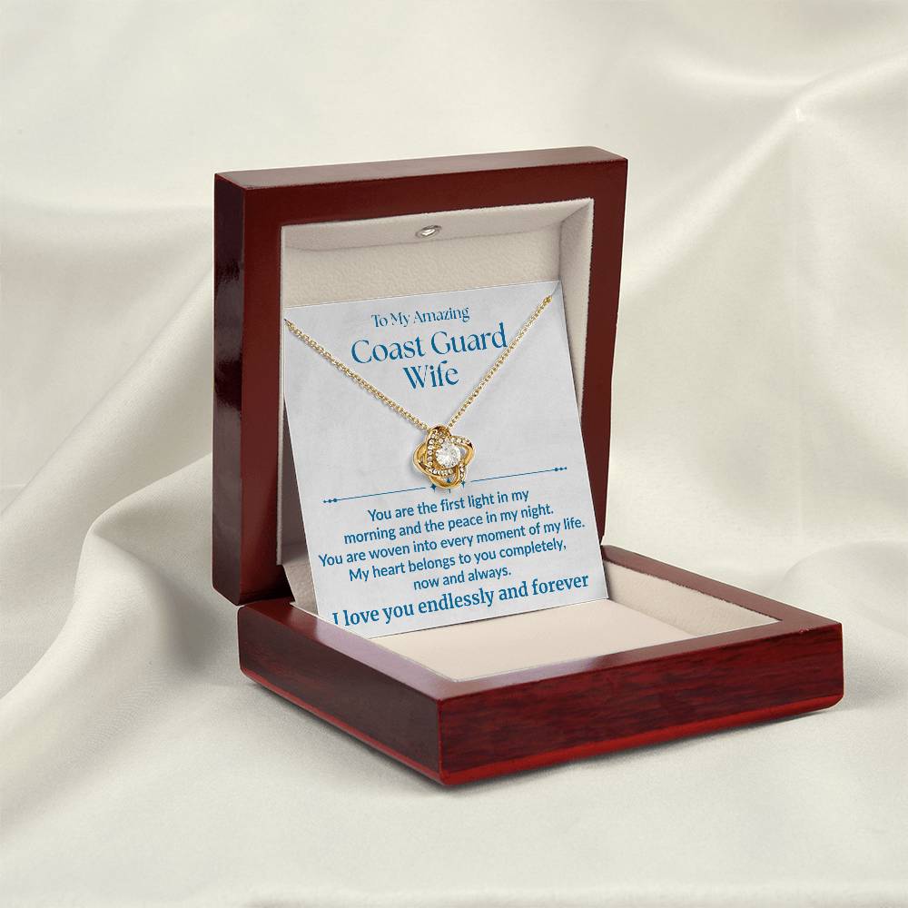 Coast Guard Wife - "First Light" Love Knot Necklace