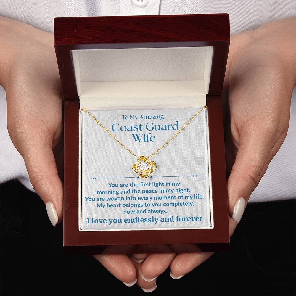 Coast Guard Wife - "First Light" Love Knot Necklace