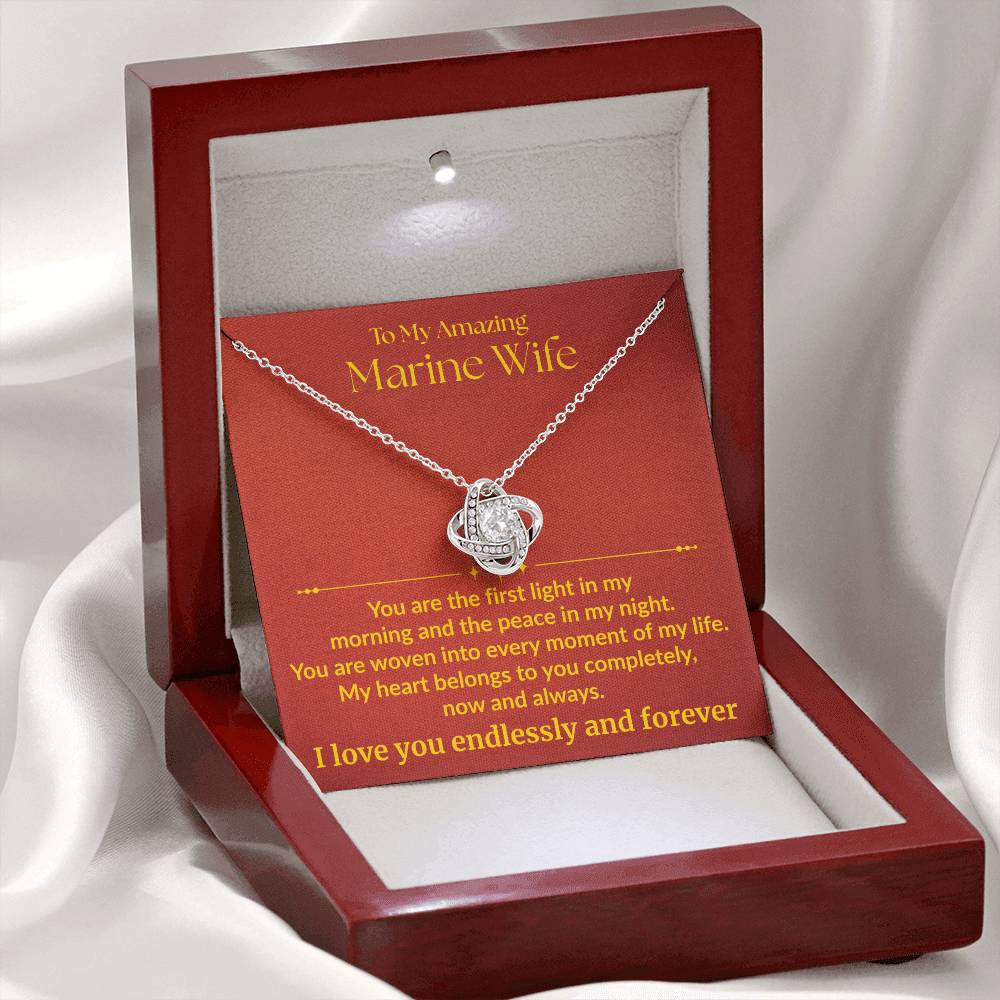 Marine Wife - "First Light" Love knot Necklace