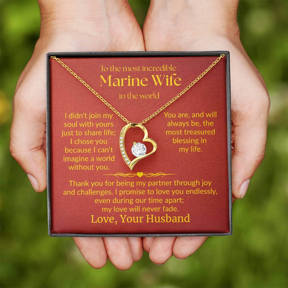 Marine Wife - "Love Never Fade" Forever Love Necklace