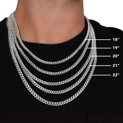 Navy Husband - "My Incredible Man" Cuban Link Chain