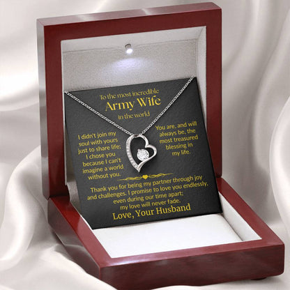Army Wife - "Love Never Fade" Forever Love Necklace