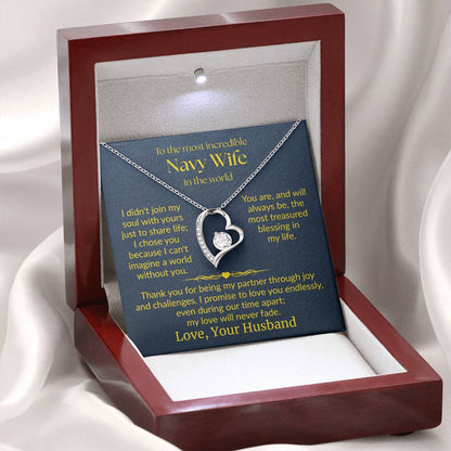 Navy Wife - "Love Never Fade" Forever Love Necklace