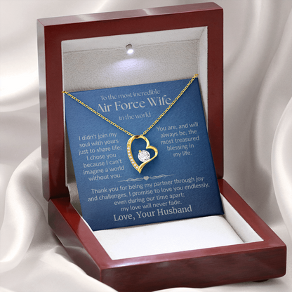 Air Force Wife - "Love Never Fade" Forever Love Necklace