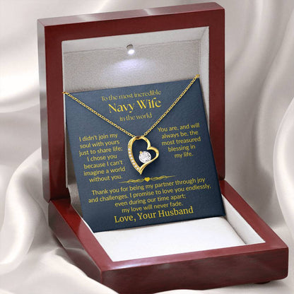 Navy Wife - "Love Never Fade" Forever Love Necklace