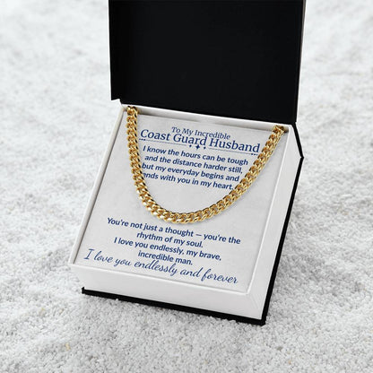 Coast Guard Husband - "My Incredible Man" Cuban Link Chain