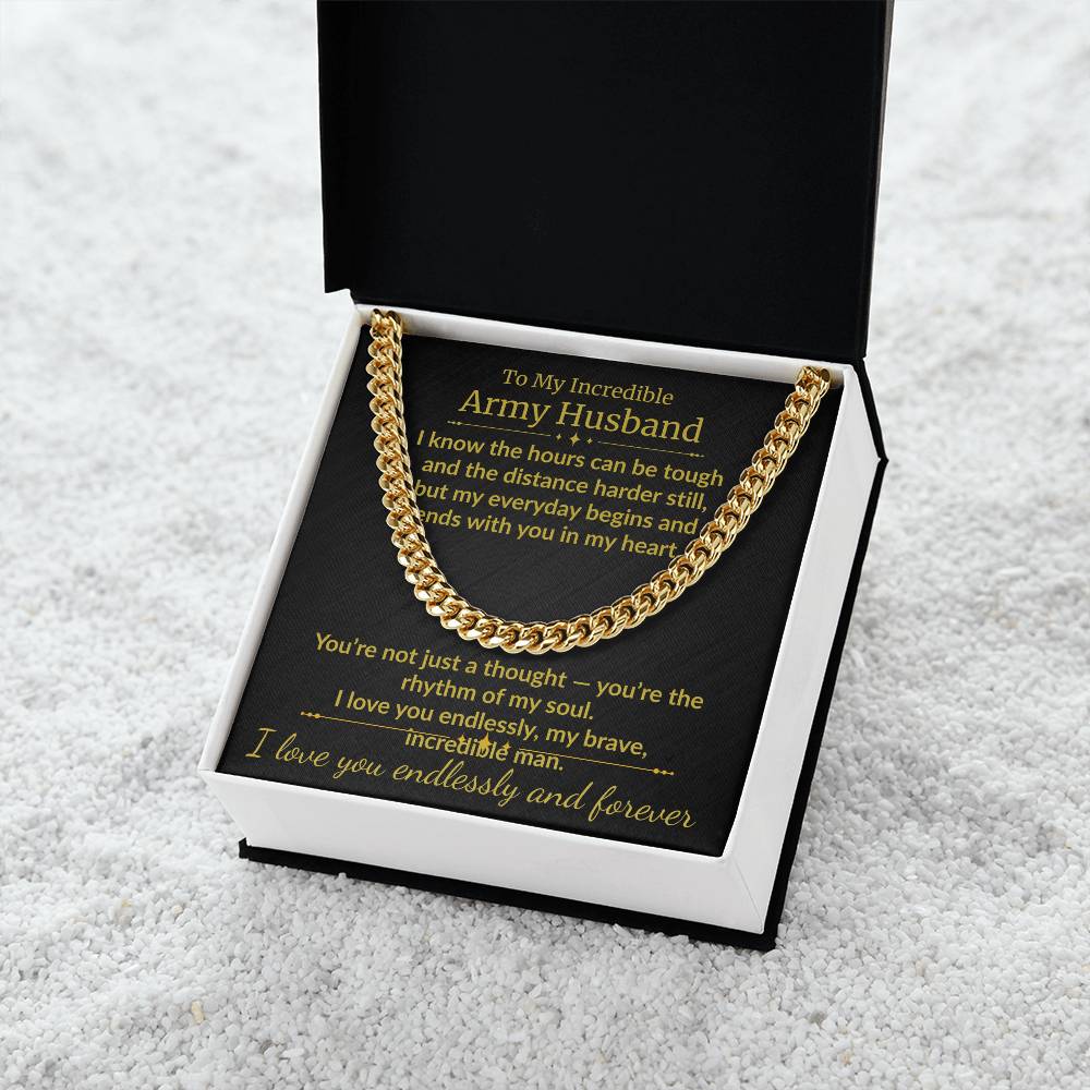 Army Husband - "My Incredible Man" Cuban Link Chain
