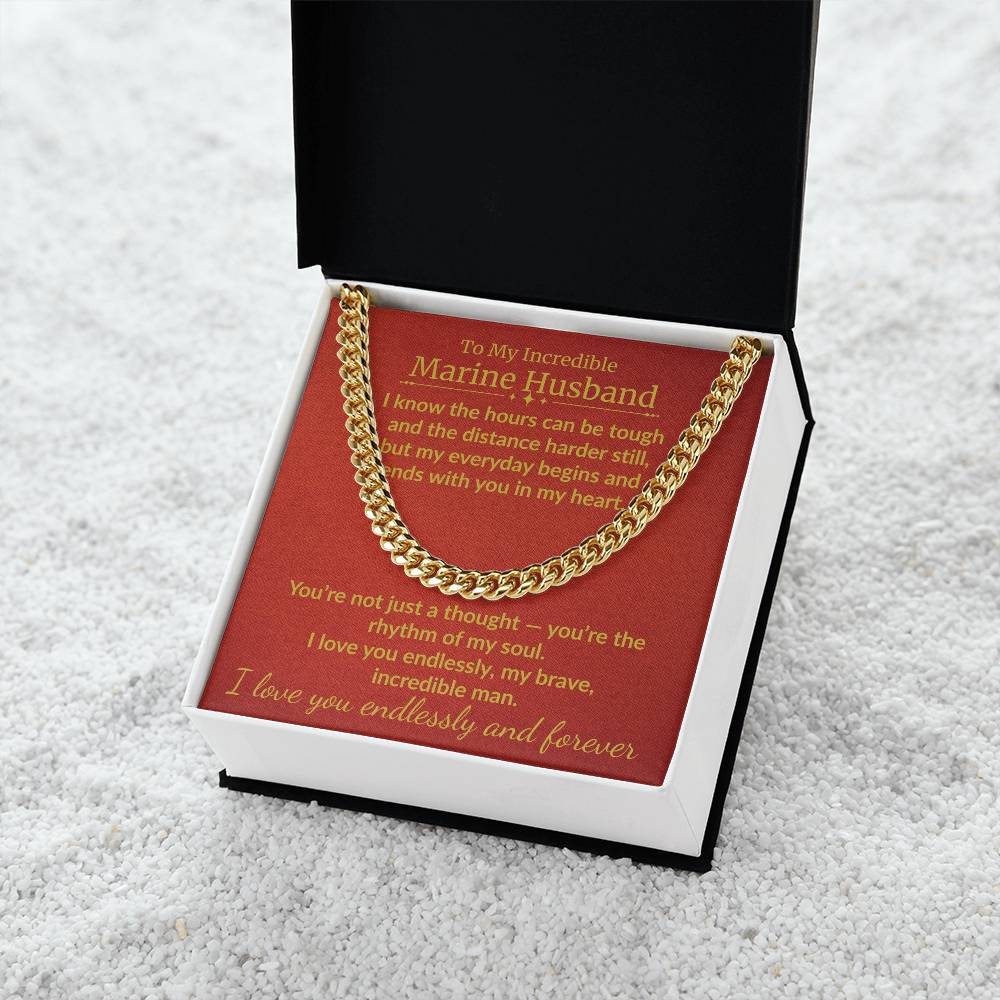 Marine Husband - "My Incredible Man" Cuban Link Chain