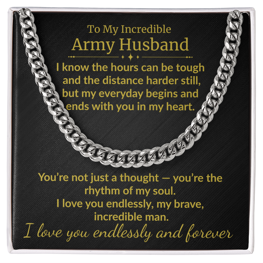 Army Husband - "My Incredible Man" Cuban Link Chain