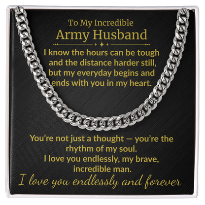 Army Husband - "My Incredible Man" Cuban Link Chain
