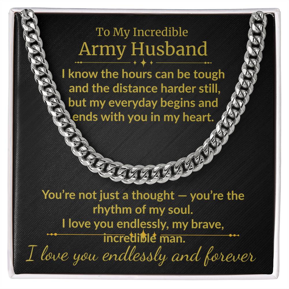 Army Husband - "My Incredible Man" Cuban Link Chain