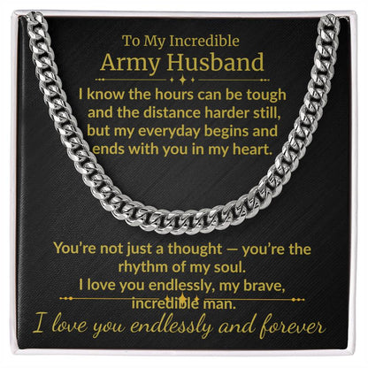 Army Husband - "My Incredible Man" Cuban Link Chain