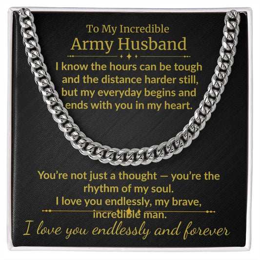 Army Husband - "My Incredible Man" Cuban Link Chain