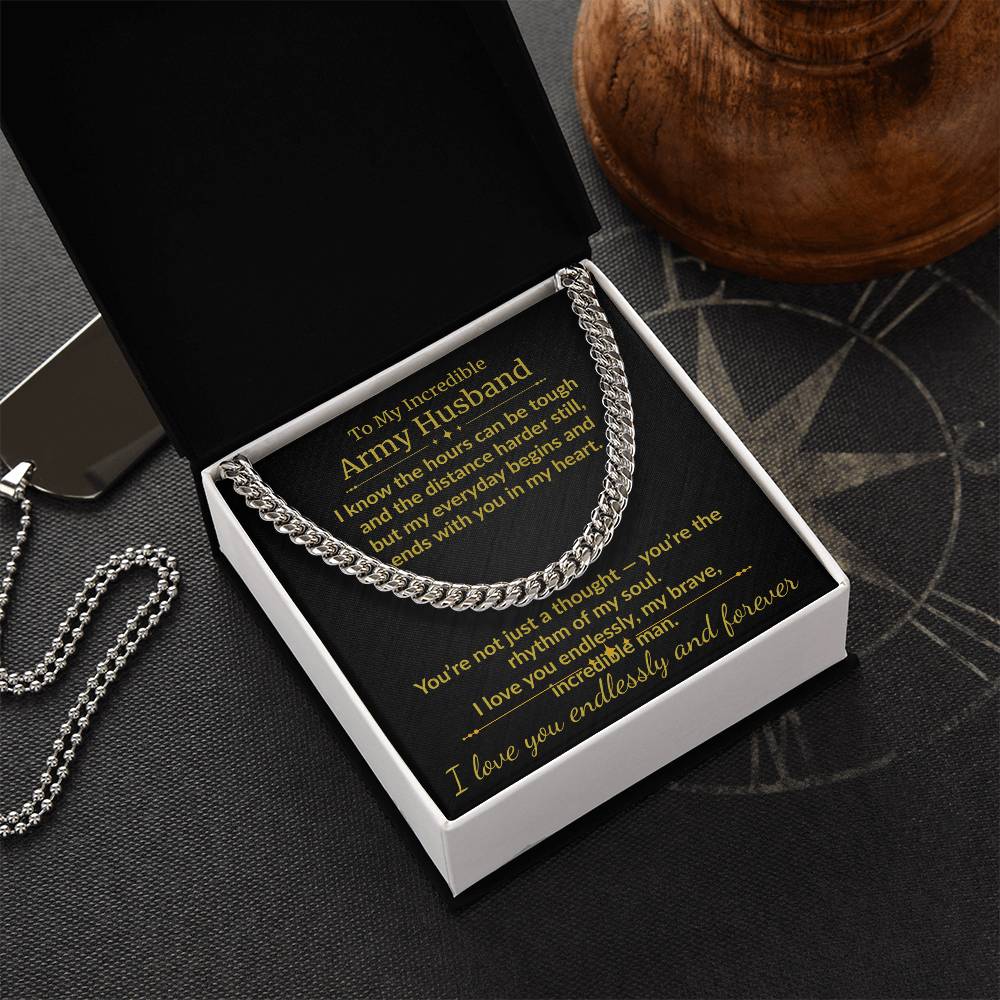 Army Husband - "My Incredible Man" Cuban Link Chain