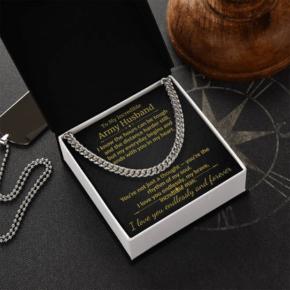 Army Husband - "My Incredible Man" Cuban Link Chain