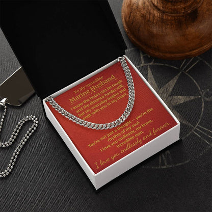 Marine Husband - "My Incredible Man" Cuban Link Chain