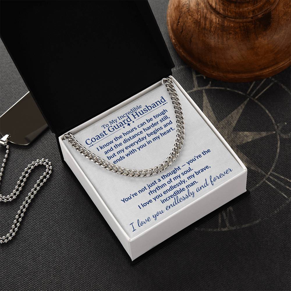 Coast Guard Husband - "My Incredible Man" Cuban Link Chain