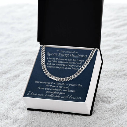 Space Force Husband - "My Incredible Man" Cuban Link Chain