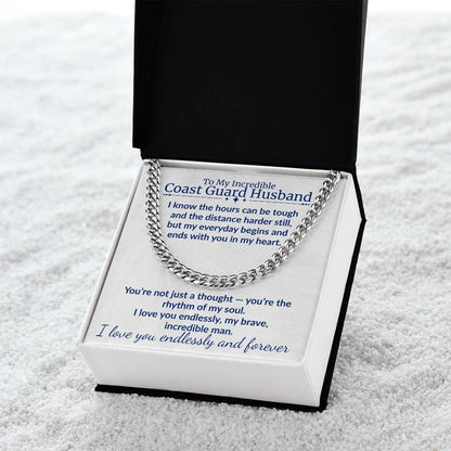 Coast Guard Husband - "My Incredible Man" Cuban Link Chain