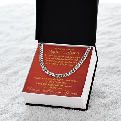 Marine Husband - "My Incredible Man" Cuban Link Chain