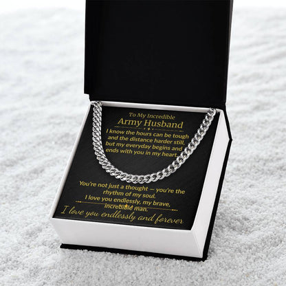 Army Husband - "My Incredible Man" Cuban Link Chain