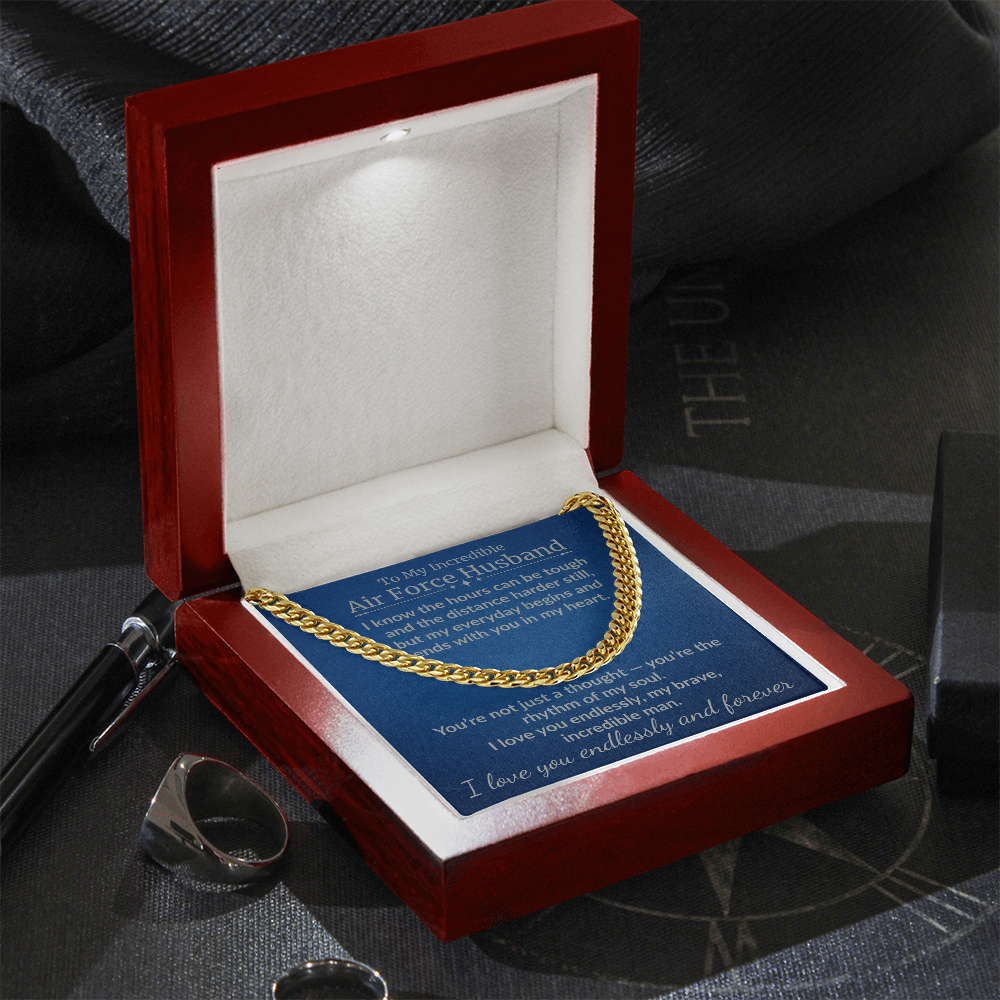 Air Force Husband - 'My Incredible Man" Cuban Link Chain