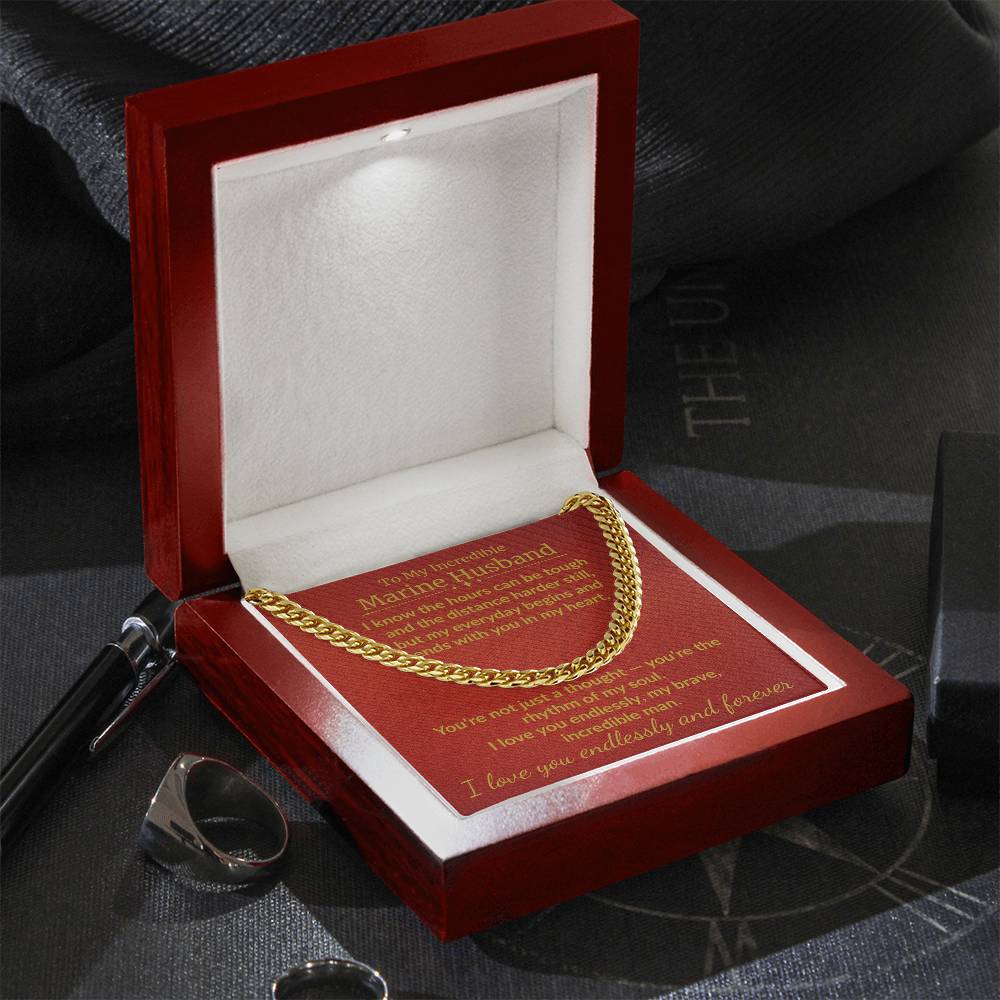 Marine Husband - "My Incredible Man" Cuban Link Chain