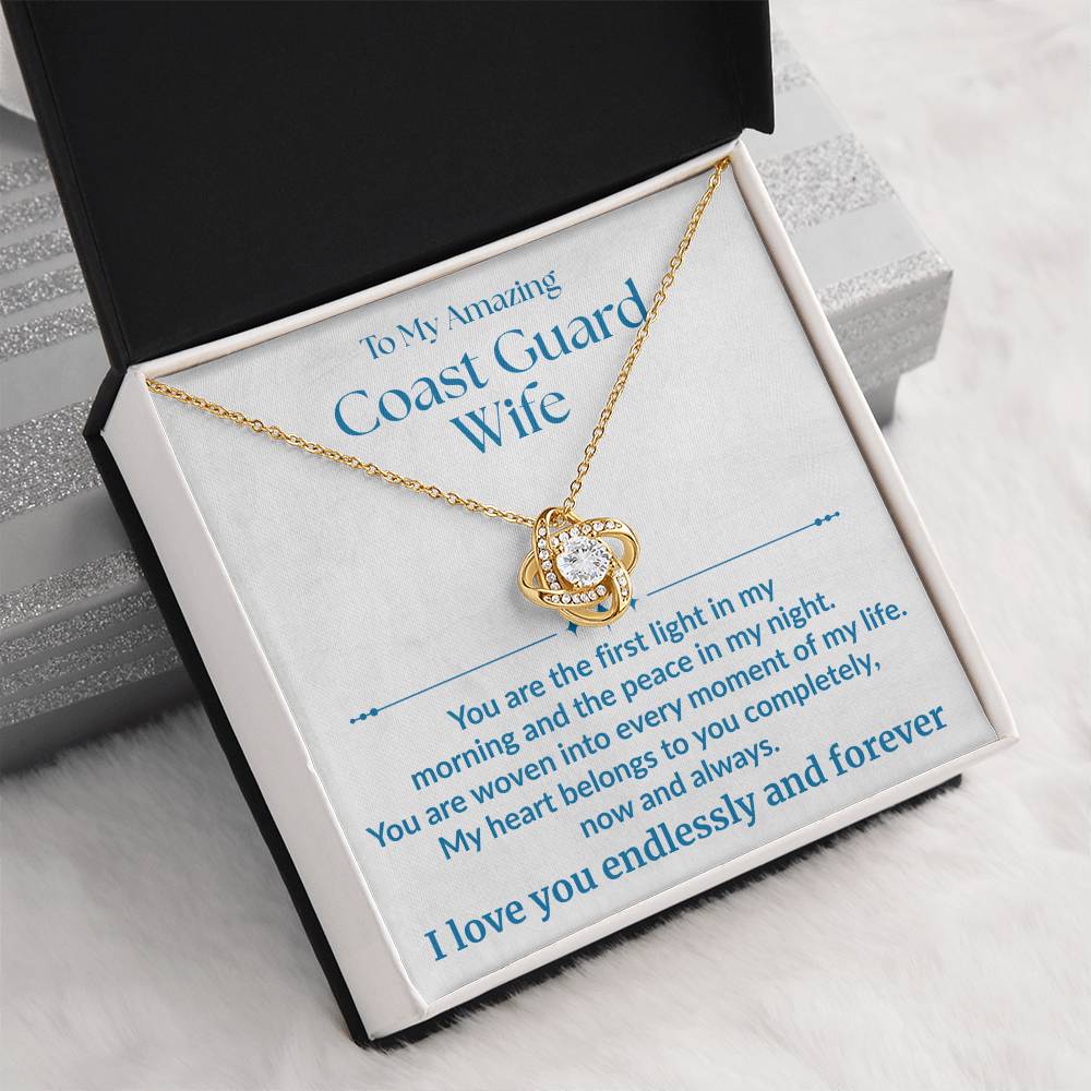 Coast Guard Wife - "First Light" Love Knot Necklace