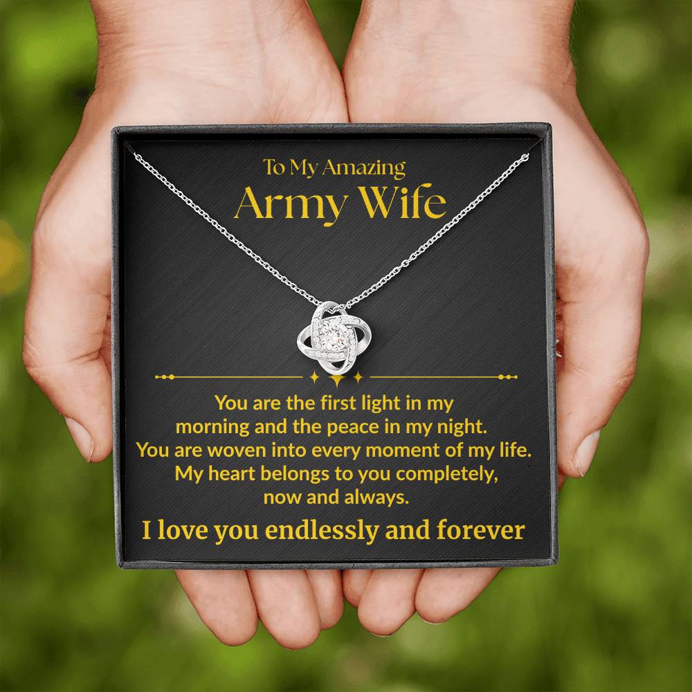 Army Wife - "First Light" Love Knot Necklace