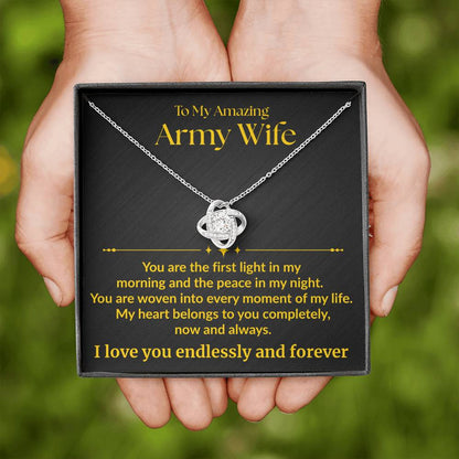 Army Wife - "First Light" Love Knot Necklace