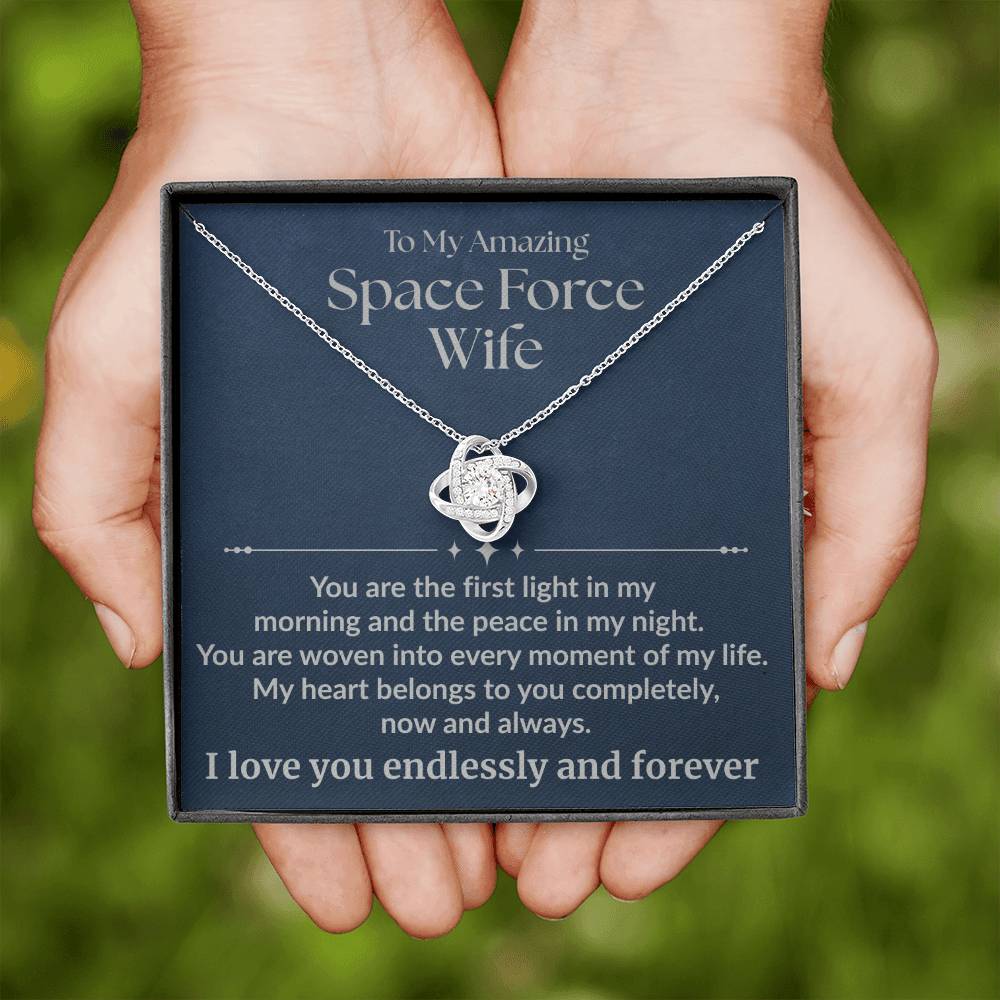 Space Force Wife - "First Light" Love Knot Necklace
