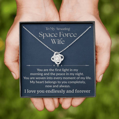 Space Force Wife - "First Light" Love Knot Necklace