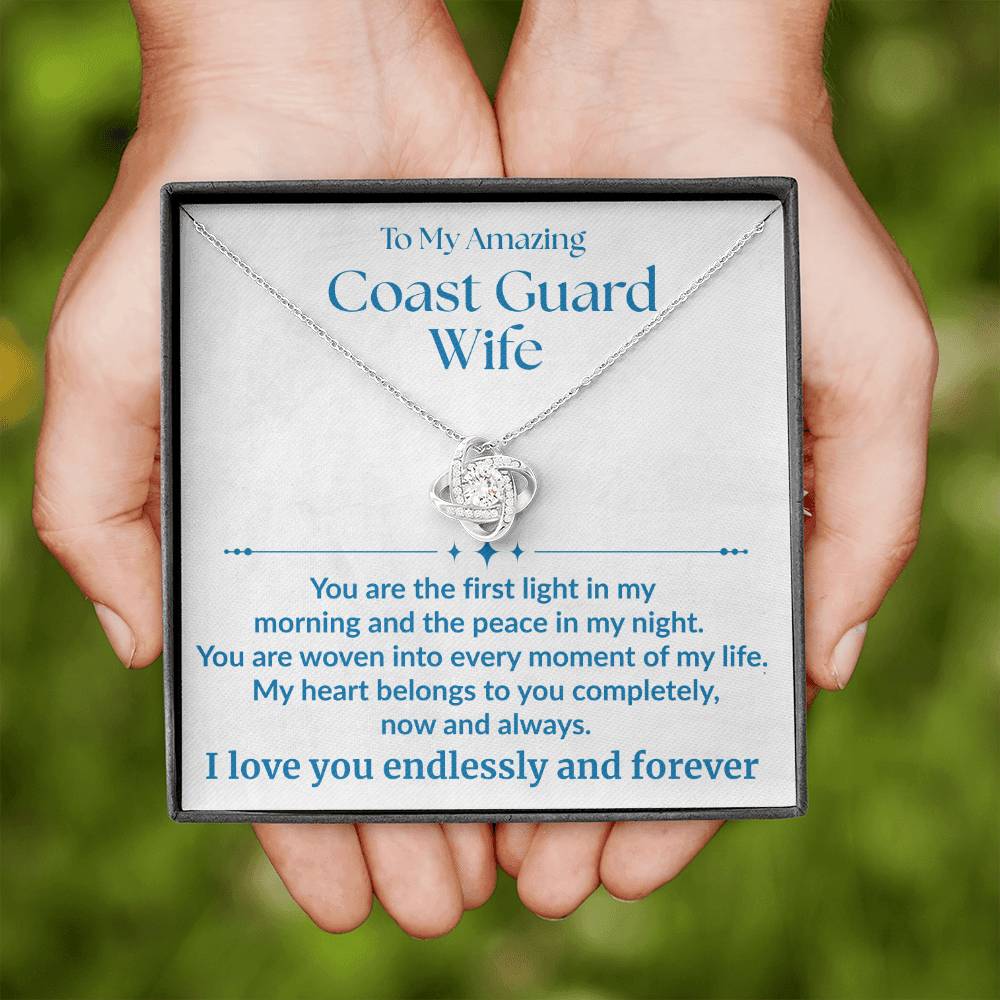 Coast Guard Wife - "First Light" Love Knot Necklace
