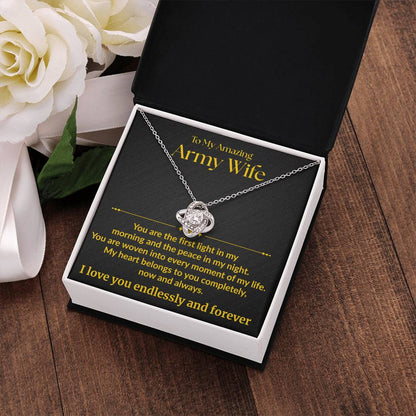 Army Wife - "First Light" Love Knot Necklace