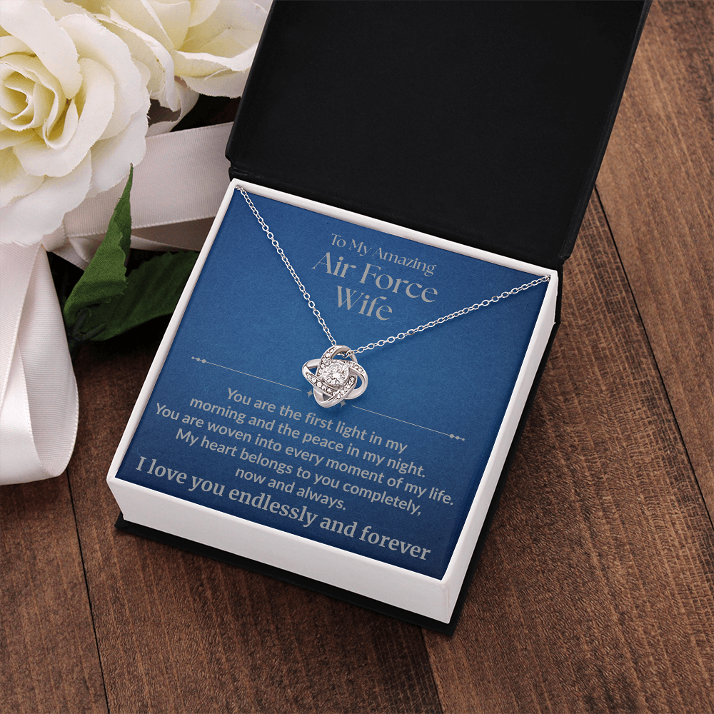 Air Force Wife - "First Light" Love Knot Necklace