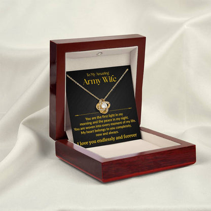 Army Wife - "First Light" Love Knot Necklace