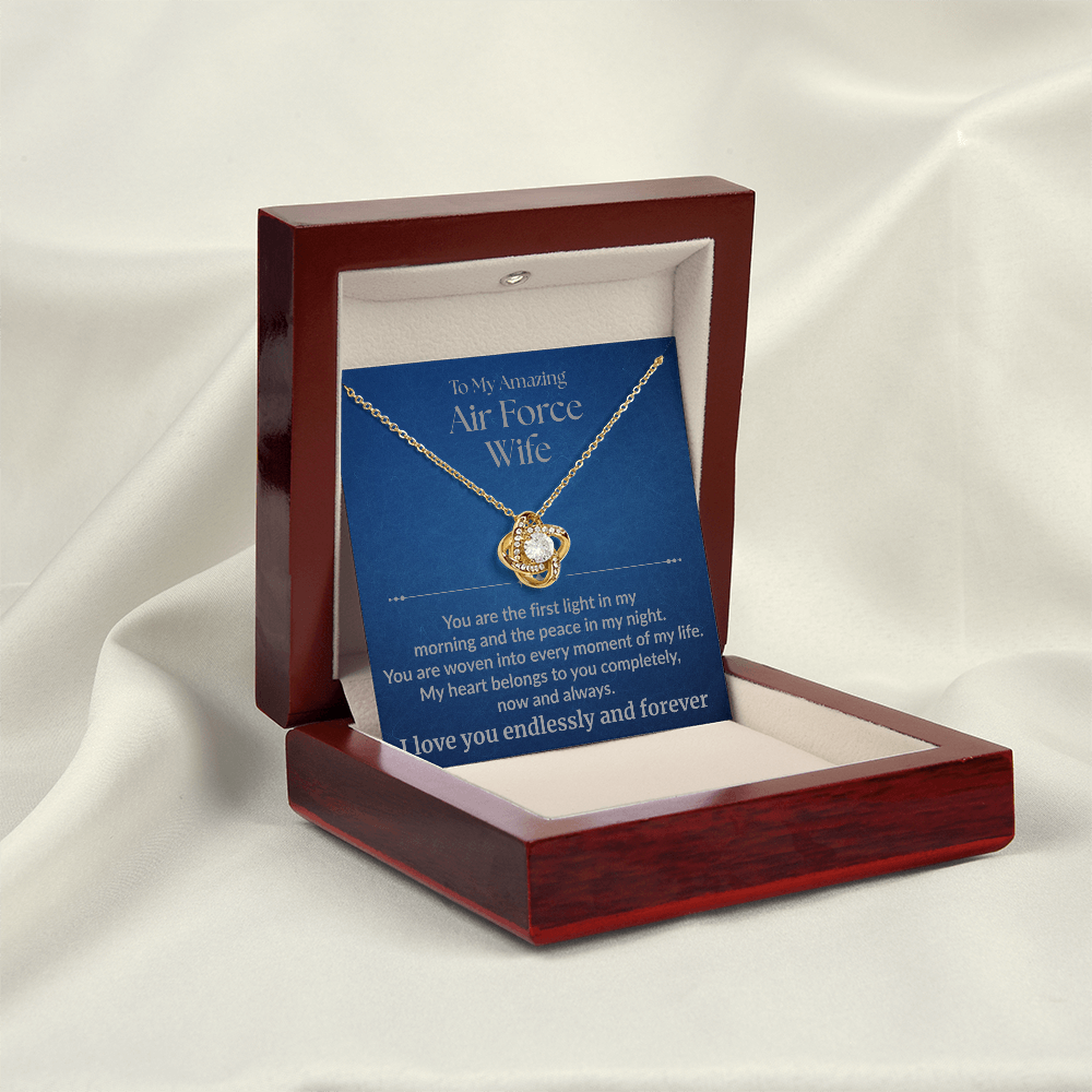 Air Force Wife - "First Light" Love Knot Necklace