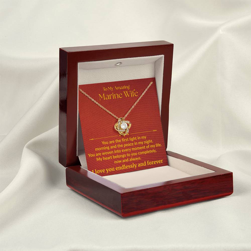 Marine Wife - "First Light" Love knot Necklace