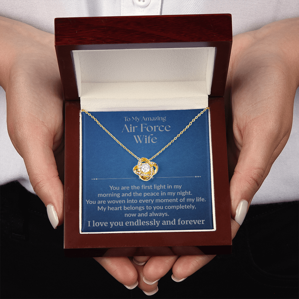 Air Force Wife - "First Light" Love Knot Necklace